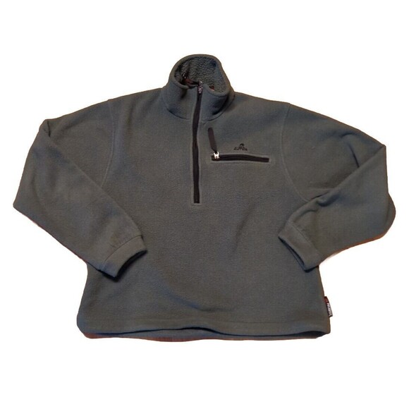 Eastern Mountain Sports EMS Fleece Sweatshirt Womens Medium Green Zip Polartec - Picture 1 of 12